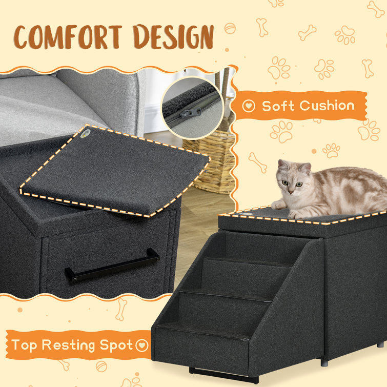 Tucker Murphy Pet 3 In 1 Cat Dog Steps For Bed Living Room